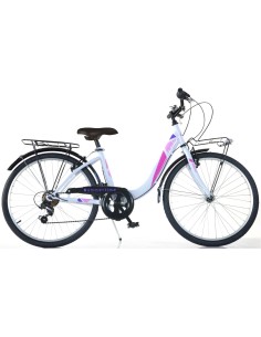 BICI DONNA DINO BIKES LINEA AURELIA BICICLETTA CITY BIKE CON LUCI LED MODELLO SUMMERTIME MISURA 26" CON CAMBIO 6V 2