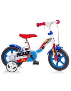 BICI DA BAMBINO MISURA 10" ART. 108FL-0506 BICICLETTA DINO BIKES DA BIMBO LINEA 108 SPORT CON FRENO ANTERIORE 2