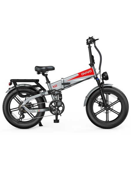 BICI E-BIKE 20" BICICLETTA BIAMMORTIZZATA FAT BIKE OVIVO HYPER V2 PRO 2.0 BATTERIA INTEGRATA 48V 20AH MOTORE BAFANG 250W 80NM