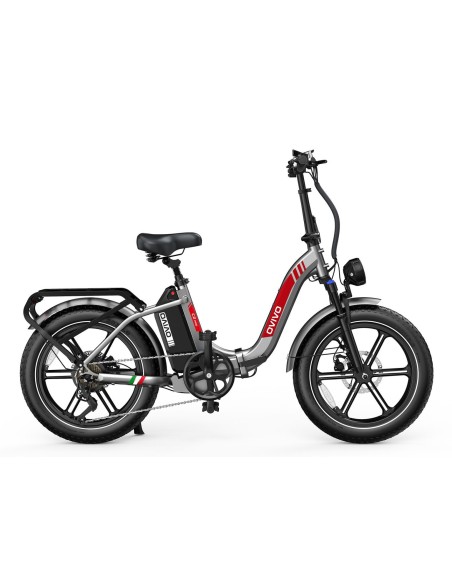 BICI E-BIKE MISURA 20" BICICLETTA PIEGHEVOLE FAT BIKE OVIVO C2 PRO BATTERIA ESTERNA 48V 18AH MOTORE BAFANG 250W 70NM