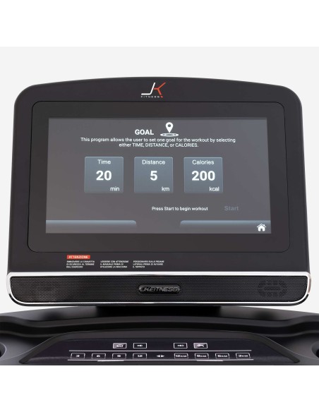 JK FITNESS JK 194 PRO Tapis roulant 4.0 - 7.0 Hp AC 22 km/h 540 x 1600 schermo touch 15,6'' + fascia JK + Wi Fi + speakers BT +