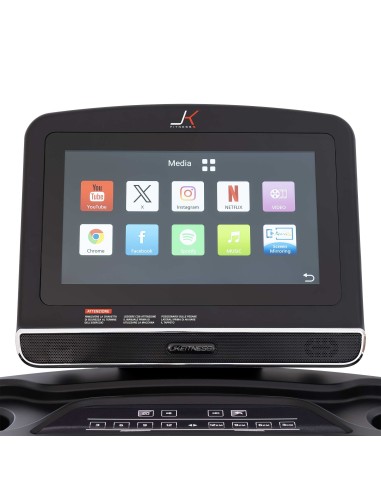 JK FITNESS JK 194 PRO Tapis roulant 4.0 - 7.0 Hp AC 22 km/h 540 x 1600 schermo touch 15,6'' + fascia JK + Wi Fi + speakers BT +
