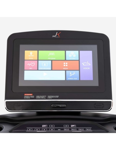 JK FITNESS JK 194 PRO Tapis roulant 4.0 - 7.0 Hp AC 22 km/h 540 x 1600 schermo touch 15,6'' + fascia JK + Wi Fi + speakers BT +
