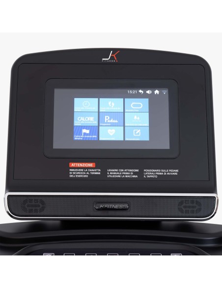 JK FITNESS LINEA HOME JK 194 Tapis roulant 4.0 - 7.0 Hp AC 22 km/h schermo touch 10'' + fascia JK + Wi Fi + speakers BT + ingres