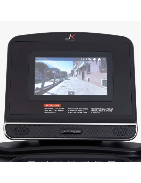 JK FITNESS LINEA HOME JK 194 Tapis roulant 4.0 - 7.0 Hp AC 22 km/h schermo touch 10'' + fascia JK + Wi Fi + speakers BT + ingres