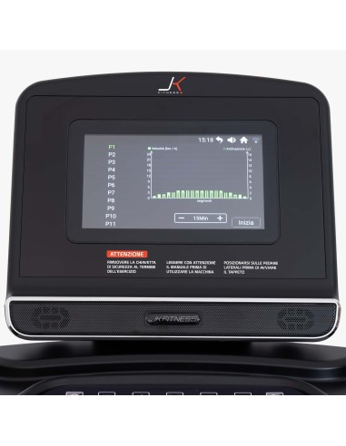 JK FITNESS LINEA HOME JK 194 Tapis roulant 4.0 - 7.0 Hp AC 22 km/h schermo touch 10'' + fascia JK + Wi Fi + speakers BT + ingres