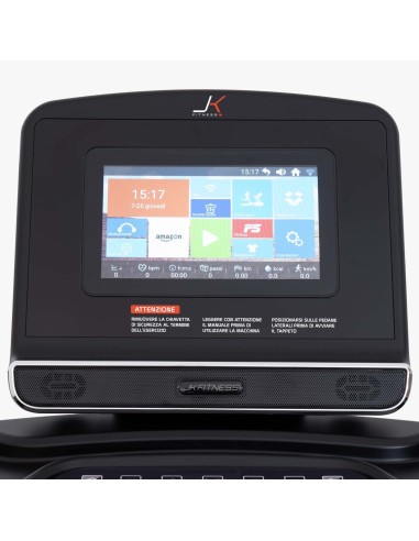 JK FITNESS LINEA HOME JK 194 Tapis roulant 4.0 - 7.0 Hp AC 22 km/h schermo touch 10'' + fascia JK + Wi Fi + speakers BT + ingres