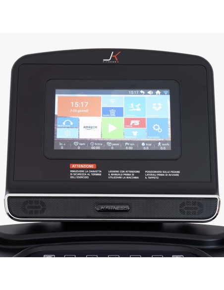 JK FITNESS LINEA HOME JK 194 Tapis roulant 4.0 - 7.0 Hp AC 22 km/h schermo touch 10'' + fascia JK + Wi Fi + speakers BT + ingres