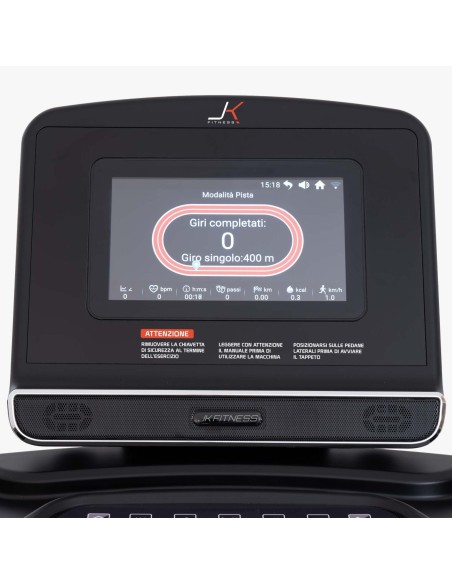 JK FITNESS LINEA HOME JK 194 Tapis roulant 4.0 - 7.0 Hp AC 22 km/h schermo touch 10'' + fascia JK + Wi Fi + speakers BT + ingres