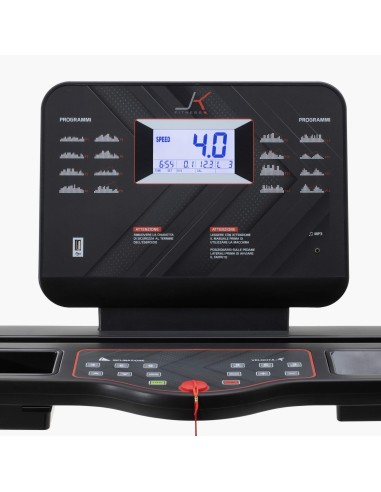 JK FITNESS LINEA HOME JK 114 PRO Tapis roulant 2.5 - 3.5 Hp 18 km/h + Ricevitore Cardio + speakers BT + ingresso MP3