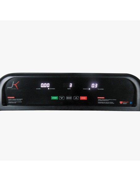 JK FITNESS LINEA HOME JK-COMFORT Tapis roulant con corrimano di sicurezza 2.5 - 3.5 HP 0,3-8 km/h + Fascia Cardio BT