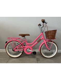 BICI DA BAMBINA STILE VINTAGE MISURA 16 BICICLETTA BIMBA SENZA CAMBIO 1V COMPLETA DI ACCESSORI CON CESTINO E LUCI A LED 2