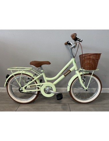 BICI DA BAMBINA STILE VINTAGE MISURA 16 BICICLETTA BIMBA SENZA CAMBIO 1V COMPLETA DI ACCESSORI CON CESTINO E LUCI A LED