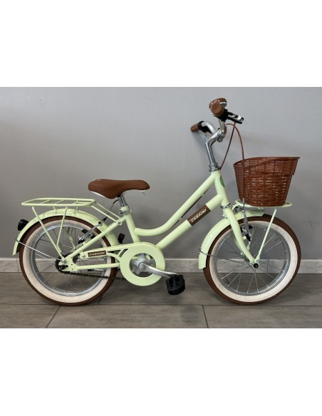 BICI DA BAMBINA STILE VINTAGE MISURA 16 BICICLETTA BIMBA SENZA CAMBIO 1V COMPLETA DI ACCESSORI CON CESTINO E LUCI A LED