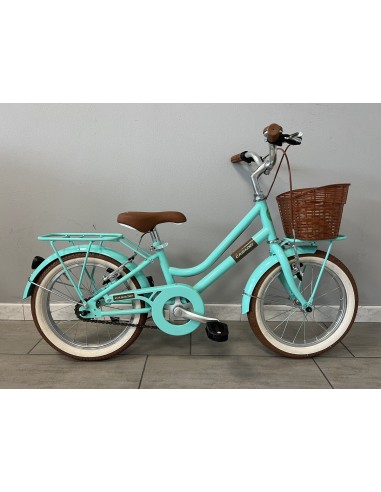 BICI DA BAMBINA STILE VINTAGE MISURA 16 BICICLETTA BIMBA SENZA CAMBIO 1V COMPLETA DI ACCESSORI CON CESTINO E LUCI A LED