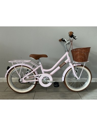 BICI DA BAMBINA STILE VINTAGE MISURA 16 BICICLETTA BIMBA SENZA CAMBIO 1V COMPLETA DI ACCESSORI CON CESTINO E LUCI A LED