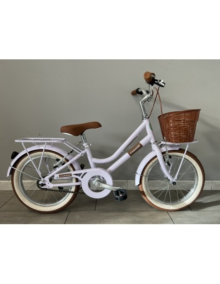 BICI DA BAMBINA STILE VINTAGE MISURA 16 BICICLETTA BIMBA SENZA CAMBIO 1V COMPLETA DI ACCESSORI CON CESTINO E LUCI A LED