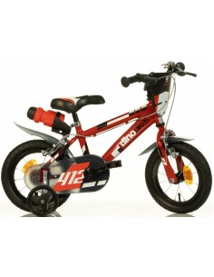 BICI DA BAMBINO A SFERA MISURA 12" ART. 412US-06 (ROSSO) + 412US-03 (GIALLO) BICICLETTA DA BIMBO MODELLO 412 DINO BIKES