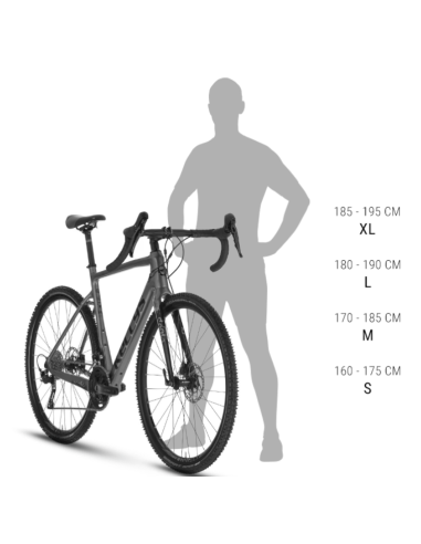 BICI GRAVEL UOMO IBRIDO KELLYS SOOT 30 BICICLETTA IN ALLUMINIO FORCELLA IN CARBONIO GRUPPO CAMBIO SHIMANO CLARIS 16V