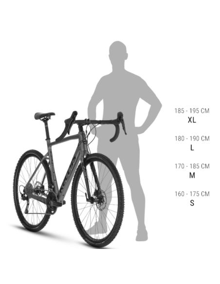 BICI GRAVEL UOMO IBRIDO KELLYS SOOT 30 BICICLETTA IN ALLUMINIO FORCELLA IN CARBONIO GRUPPO CAMBIO SHIMANO CLARIS 16V