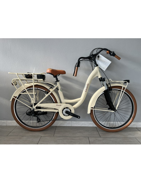 BICI ELETTRICA VENERE MISURA 26 RETRO' 6V BATTERIA A PORTAPACCHI 36V 14AH  E-BIKE MOTORE POSTERIORE 250W E-VEN26RETRO