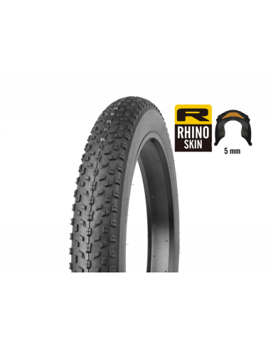COPERTONE ANTIFORATURA da 5 mm ad alta elasticità BICI E-BIKE FAT BIKE RITECH MISURA 20 X 4.00 NERO TASSELLATO ET-RTO: 100-406