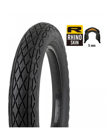 COPERTONE ANTIFORATURA da 5 mm ad alta elasticità BICI E-BIKE FAT BIKE RITECH MISURA 20 X 4.00 NERO STRADALE ET-RTO 100-406