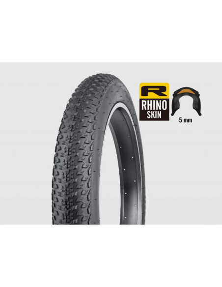 COPERTONE ANTIFORATURA da 5 mm ad alta elasticità BICI E-BIKE FAT BIKE RITECH MISURA 26 X 4.00 NERO TASSELLATO ET-RTO 100-559