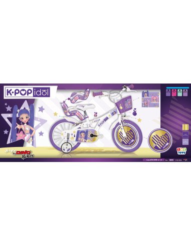 BICI DA BAMBINA MISURA 16" ART. 616G-KP BICICLETTA DINO BIKES DA BIMBA LINEA K-POP IDOL