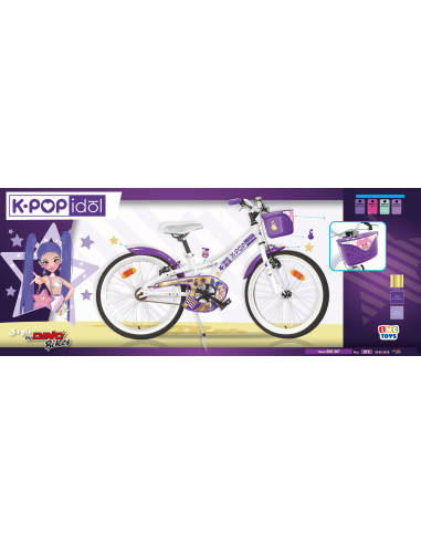 BICI DA BAMBINA MISURA 20" SENZA CAMBIO ART. 620G-KP BICICLETTA DINO BIKES DA BIMBA LINEA K-POP IDOL