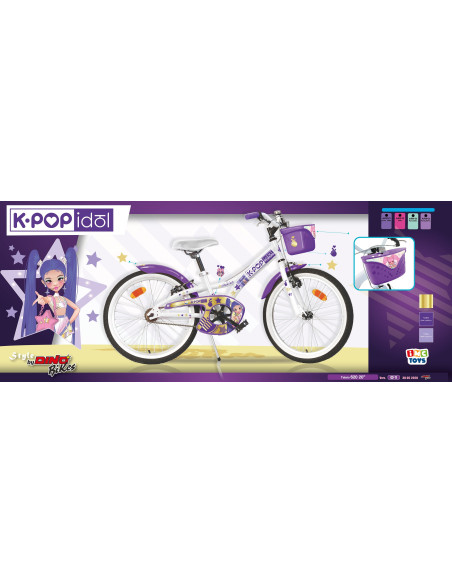 BICI DA BAMBINA MISURA 20" SENZA CAMBIO ART. 620G-KP BICICLETTA DINO BIKES DA BIMBA LINEA K-POP IDOL