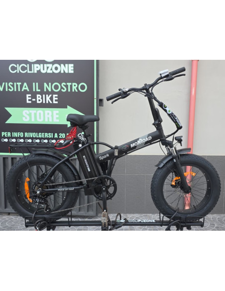 BICI E-BIKE MISURA 20 FAT BIKE MONROAD SPARK S2 BICICLETTA PIEGHEVOLE IN ALLUMINIO BATTERIA 36V 12.8AH MOTORE 250W OMOLOGATA