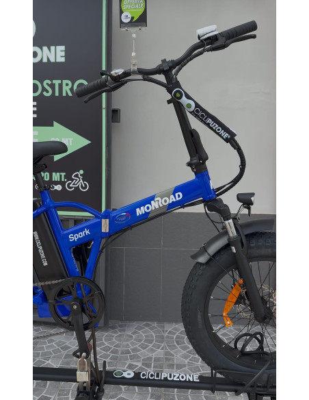 BICI E-BIKE MISURA 20 FAT BIKE MONROAD SPARK S2 BICICLETTA PIEGHEVOLE IN ALLUMINIO BATTERIA 36V 12.8AH MOTORE 250W OMOLOGATA