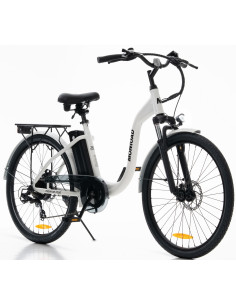 BICI E-BIKE MISURA 26 DA PASSEGGIO MONROAD JOY BICICLETTA CITY BIKE IN ALLUMINIO BATTERIA 36V 13AH MOTORE 250W OMOLOGATA 2