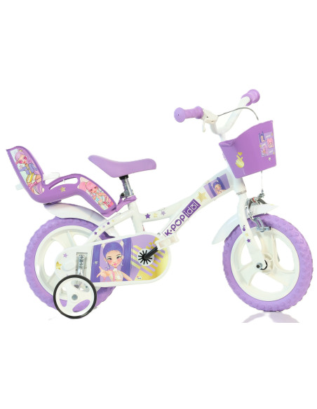 BICI DA BAMBINA MISURA 12" ART. 612GL-KP BICICLETTA DINO BIKES DA BIMBA LINEA K-POP IDOL NUOVO MODELLO