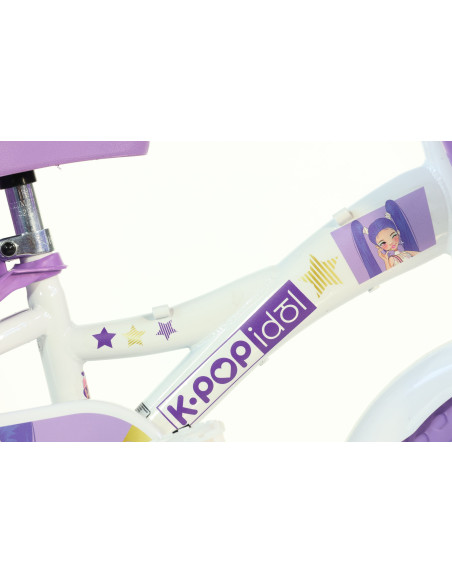 BICI DA BAMBINA MISURA 12" ART. 612GL-KP BICICLETTA DINO BIKES DA BIMBA LINEA K-POP IDOL NUOVO MODELLO
