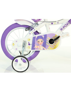 BICI DA BAMBINA MISURA 16" ART. 616G-KP BICICLETTA DINO BIKES DA BIMBA LINEA K-POP IDOL NUOVO MODELLO 2