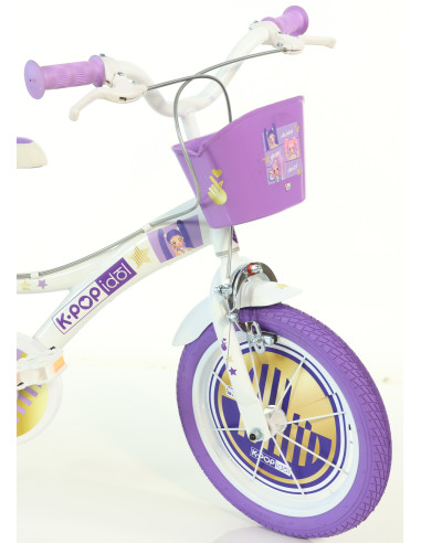 BICI DA BAMBINA MISURA 16" ART. 616G-KP BICICLETTA DINO BIKES DA BIMBA LINEA K-POP IDOL NUOVO MODELLO