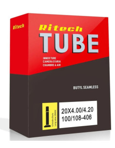 Camera d'aria PER BICI ELETTRICA FAT BIKE Ritech 20x4.00/4.20 valvola sv auto 29 mm in scatola
