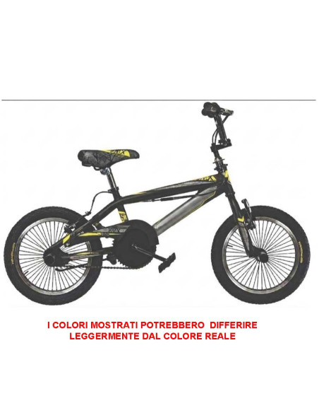 BICI BAMBINO MISURA 16 LINEA BMX BIMBO BMX16S FREESTYLE RUOTE A 48 RAGGI CON TUBONI (PEGS) NELLE RUOTE