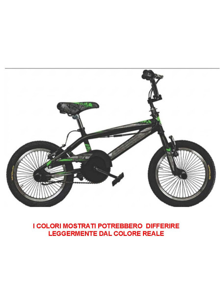 BICI BAMBINO MISURA 16 LINEA BMX BIMBO BMX16S FREESTYLE RUOTE A 48 RAGGI CON TUBONI (PEGS) NELLE RUOTE