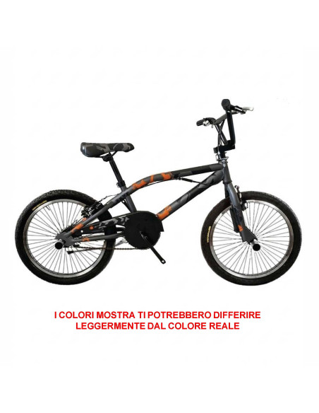 BICI MISURA 20 BMX BIMBO SKUT ACCIAIO BAMBINO FREESTYLE BMX20SKUT RUOTE A 48 RAGGI CON TUBONI (PEGS) NELLE RUOTE