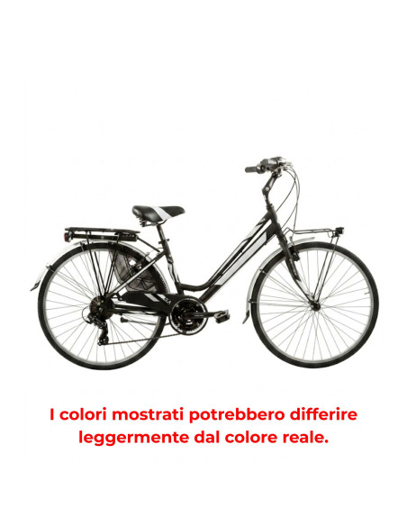 BICI DA DONNA CITY BIKE TELAIO IN ALLUMINIO BICICLETTA MISURA 28 LINEA DEA CAMBIO 21V DEA21V COMPLETA DI ACCESSORI E LUCI A LED
