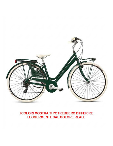 BICI DA DONNA TELAIO IN ALLUMINIO LINEA COTTAGE MISURA 28 BICICLETTA CAMBIO 6V CITY BIKE VINTAGE COMPLETA DI ACCESSORI CON FINIT