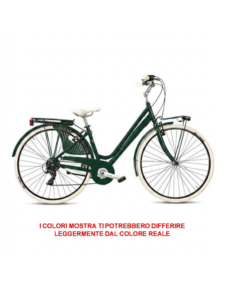 BICI DA DONNA TELAIO IN ALLUMINIO LINEA COTTAGE MISURA 28 BICICLETTA CAMBIO 6V CITY BIKE VINTAGE COMPLETA DI ACCESSORI CON FINIT
