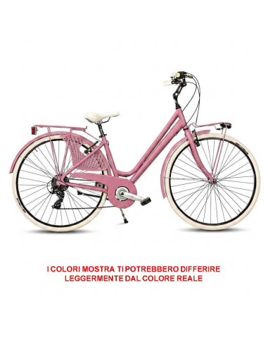 BICI DA DONNA TELAIO IN ALLUMINIO LINEA COTTAGE MISURA 28 BICICLETTA CAMBIO 6V CITY BIKE VINTAGE COMPLETA DI ACCESSORI CON FINIT