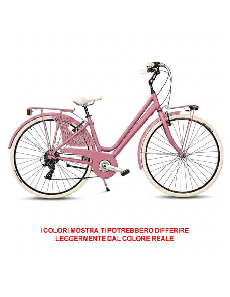 BICI DA DONNA TELAIO IN ALLUMINIO LINEA COTTAGE MISURA 28 BICICLETTA CAMBIO 6V CITY BIKE VINTAGE COMPLETA DI ACCESSORI CON FINIT