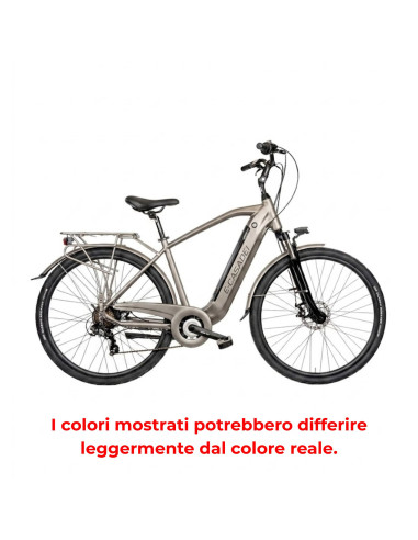 BICI E-BIKE UOMO MISURA 28 BATTERIA INTEGRATA 36V 13AH E-CTB28UINT-D MOTORE POSTERIORE SHENGYI 250W 45 NM BICICLETTA CITY BIKE