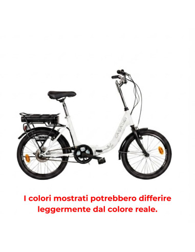 BICI E-BIKE PIEGHEVOLE IN ACCIAIO MISURA 20 BATTERIA 24V 7.8AH MOTORE MXUS 250W 19NM BICICLETTA RICHIUDIBILE