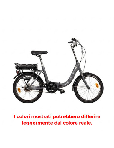 BICI E-BIKE PIEGHEVOLE IN ACCIAIO MISURA 20 BATTERIA 24V 7.8AH MOTORE MXUS 250W 19NM BICICLETTA RICHIUDIBILE